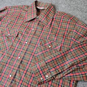 Vintage Levi's Men's Western Pearlsnap Longsleeve Shirt Ski Levi's Size XL Plaid